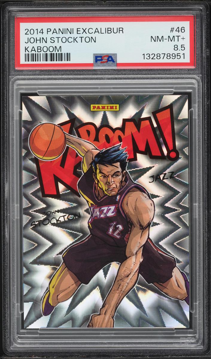 2014 Panini Excalibur Basketball John Stockton #46 PSA 8.5
