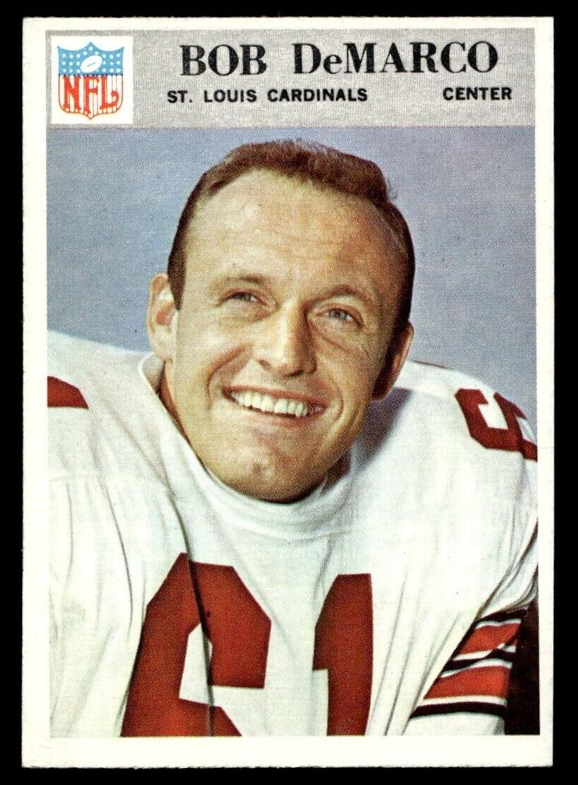 1966 Philadelphia Football Bob DeMarco #161 PSA 8