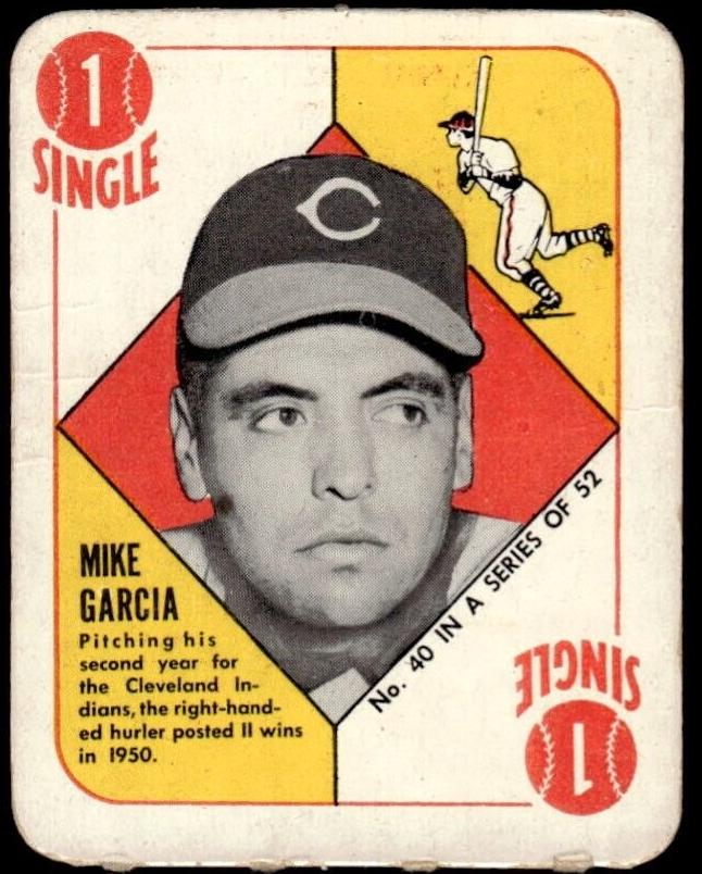 1951 Topps Red Backs Baseball Mike Garcia #40
