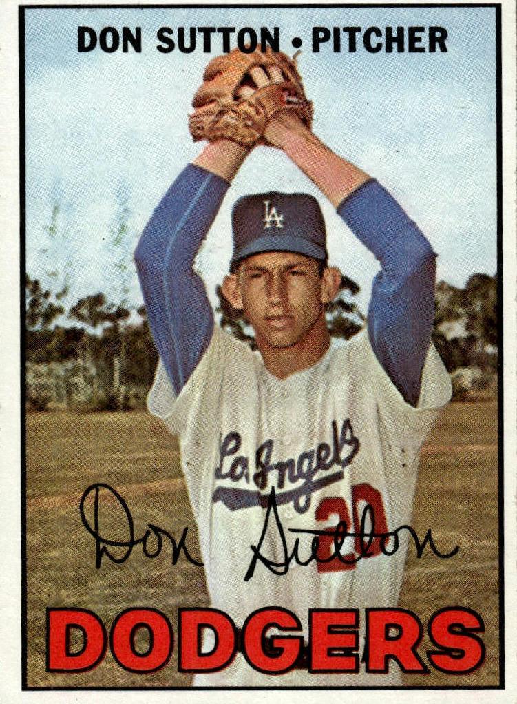 1967 Topps Baseball Don Sutton #445 PSA 8