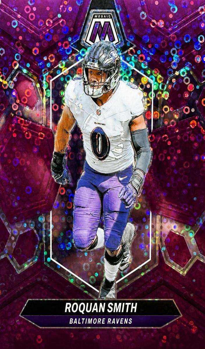 2024 Panini Mosaic Football No Huddle Purple Roquan Smith #19