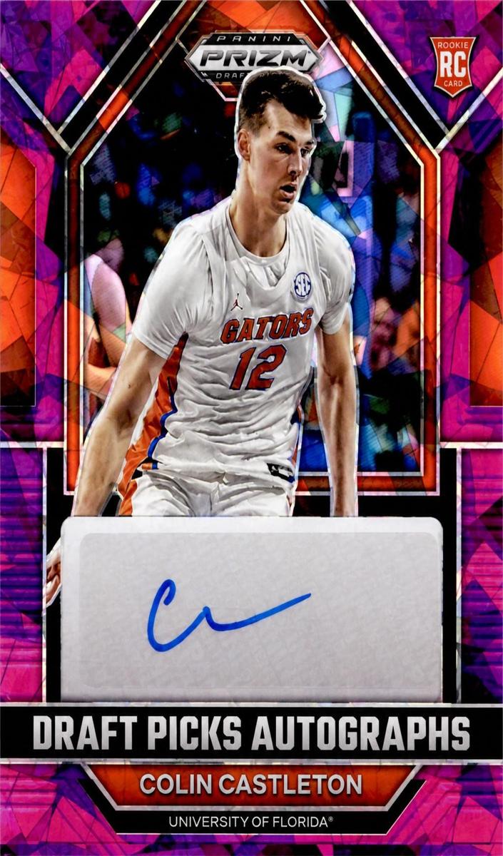 2023 Panini Prizm Draft Picks Basketball Purple Ice Colin Castleton #DPA-CLC