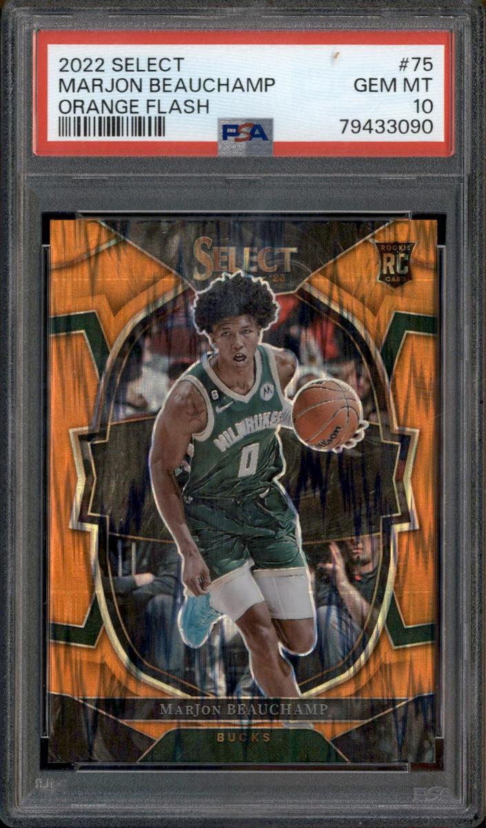 2022 Panini Select Basketball Orange Flash MarJon Beauchamp #75 PSA 9
