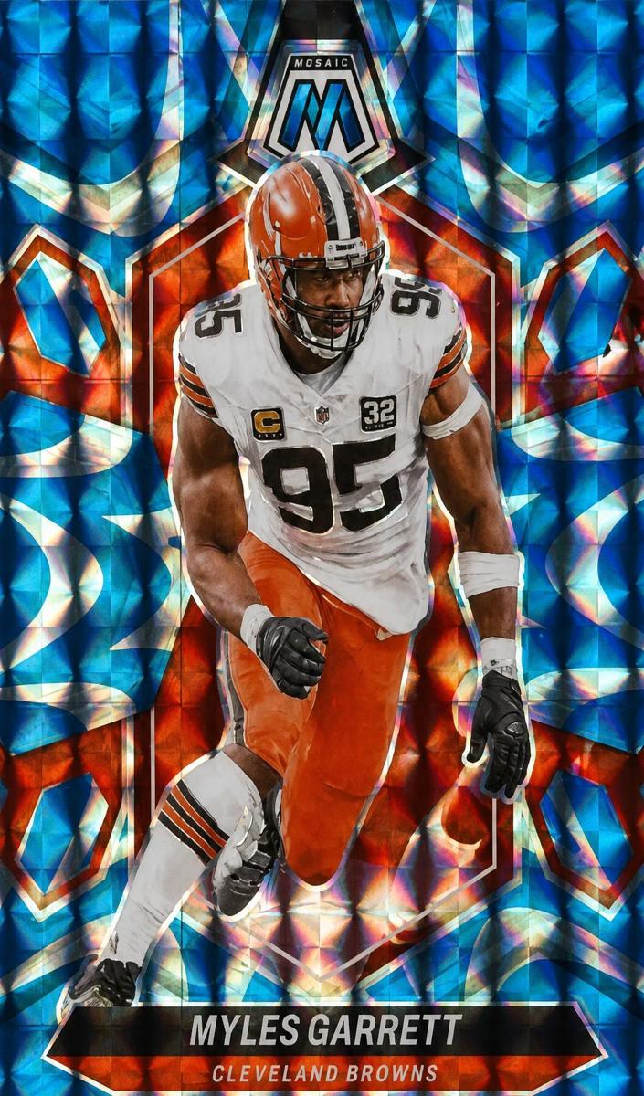 2024 Panini Mosaic Football Reactive Blue Myles Garrett #55