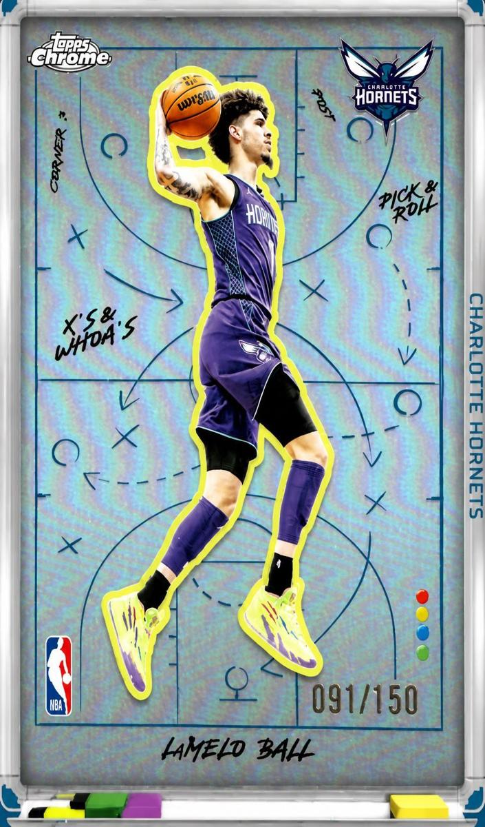 2025 Topps Chrome Basketball Blue Refractor LaMelo Ball #XW-7