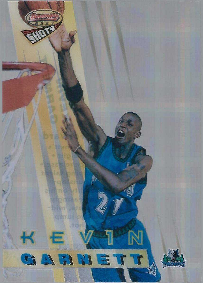 1996 Bowman's Best Basketball Atomic Refractor Kevin Garnett #BS5