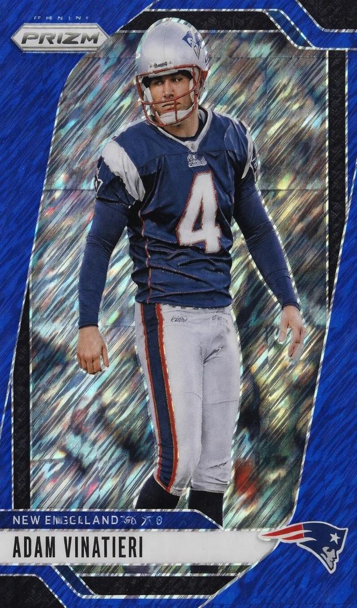 2024 Panini Prizm Football Blue Shimmer Adam Vinatieri #199 SGC 9