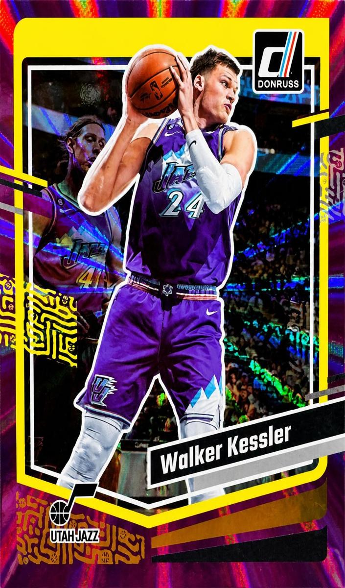 2023 Panini Donruss Basketball Holo Purple Laser Walker Kessler #80