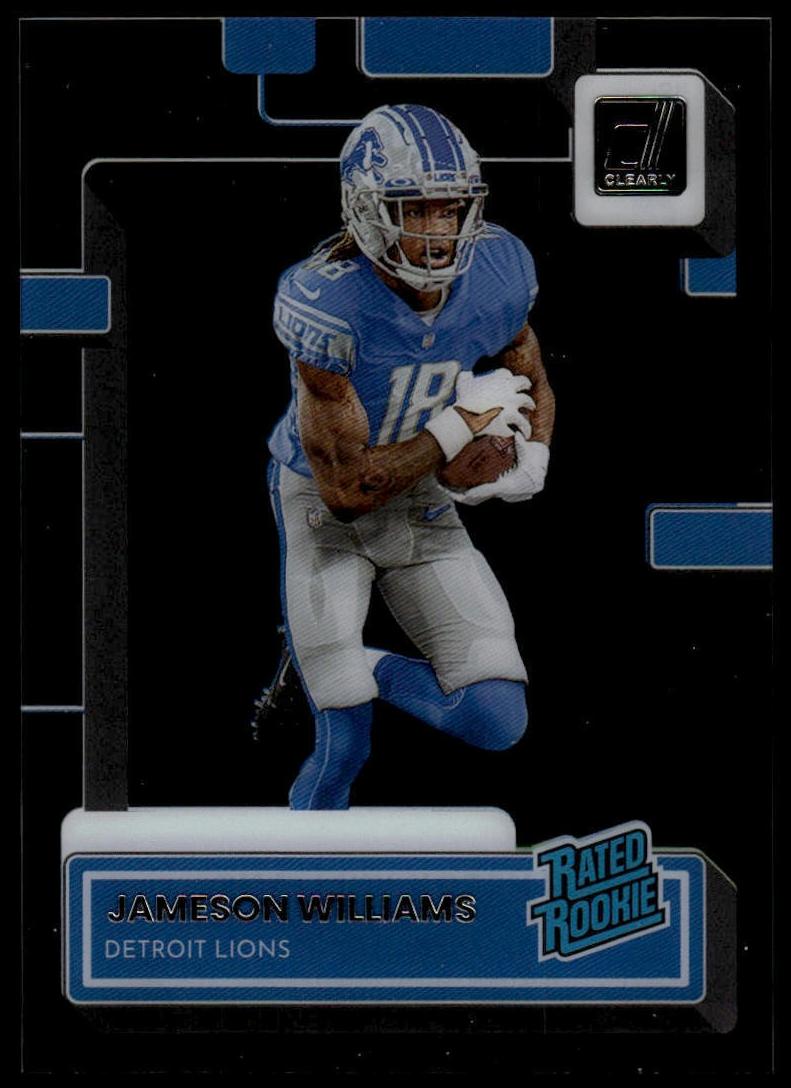 2022 Panini Clearly Donruss Football Jameson Williams #58