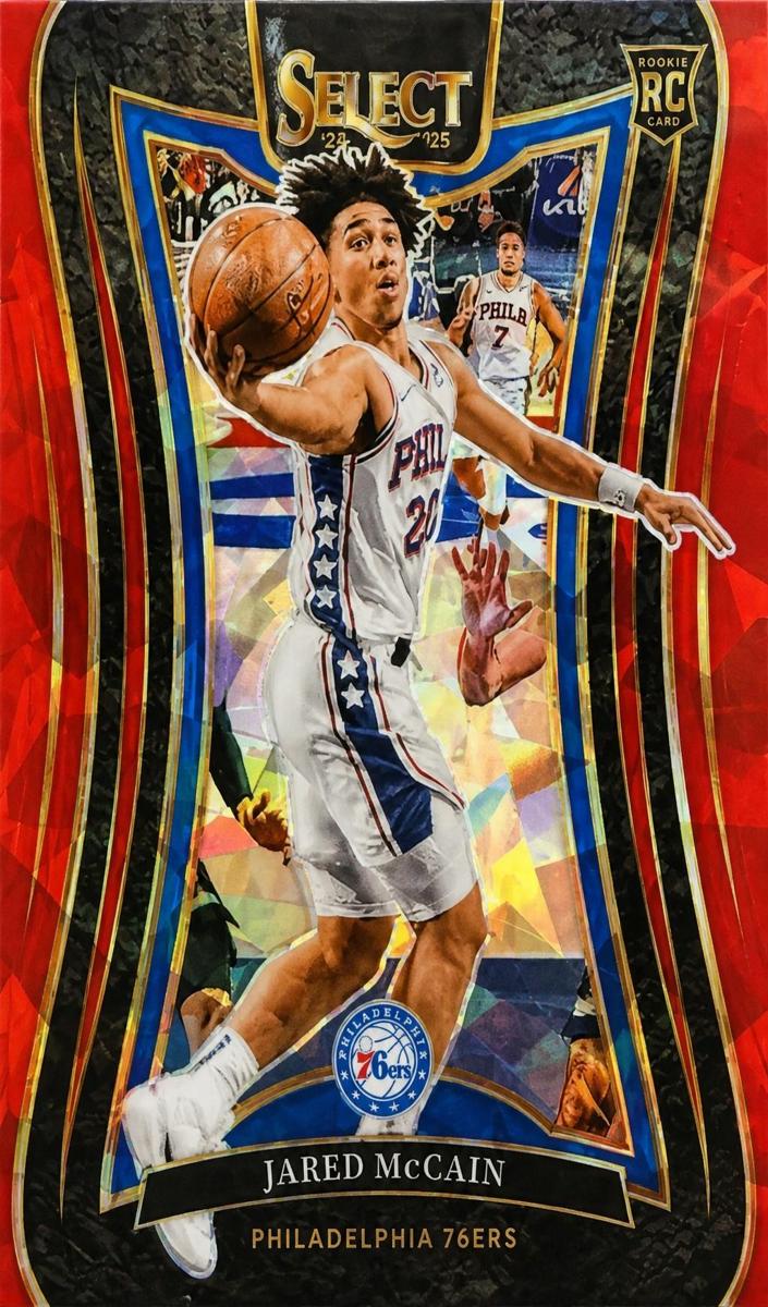 2024 Panini Select Basketball Red Cracked Ice Jared McCain #393