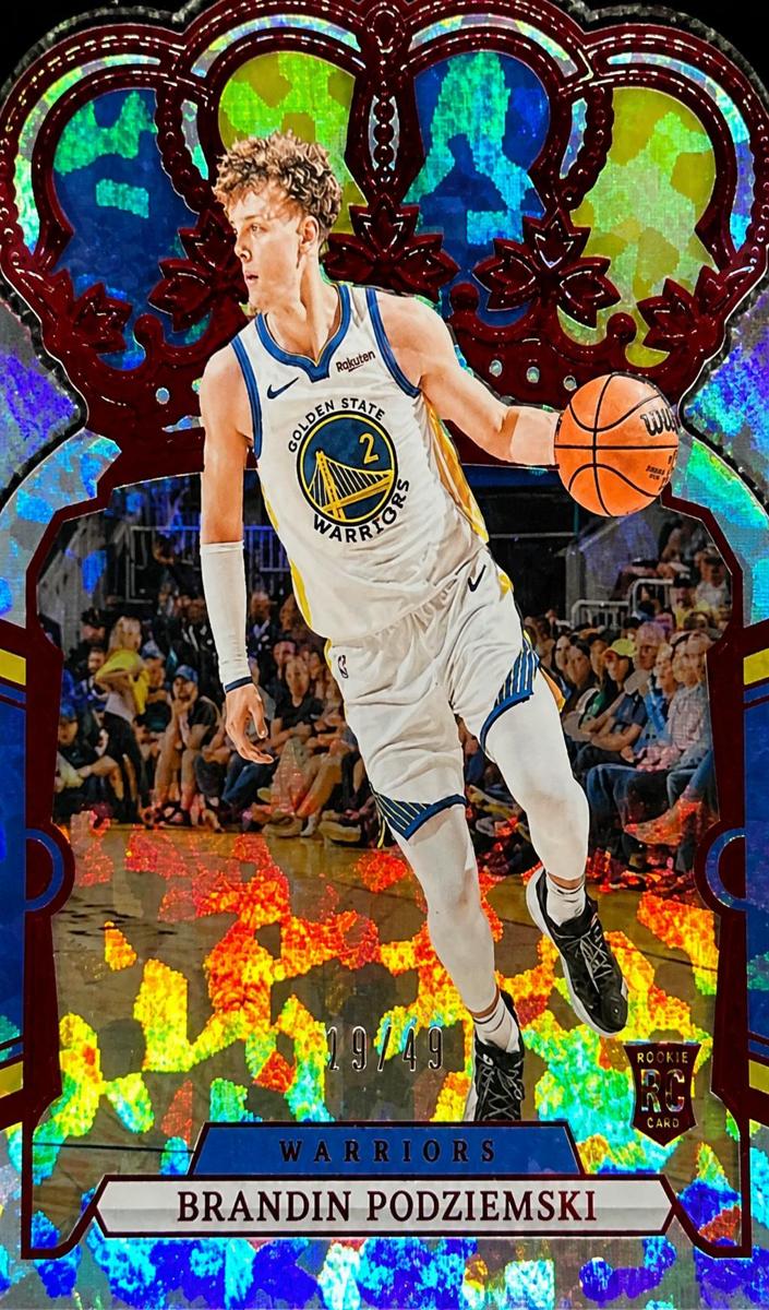 2023 Panini Crown Royale Basketball Crystal Red Brandin Podziemski #76