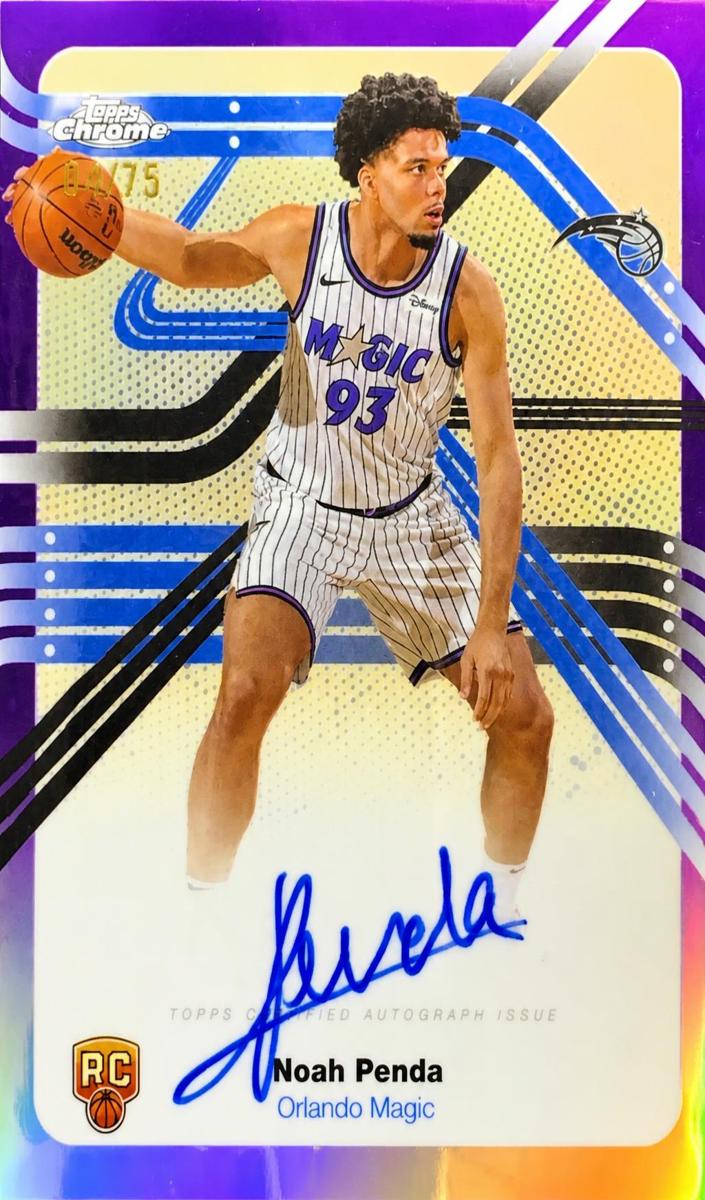2025 Topps Chrome Basketball Purple Refractor Noah Penda #NS-NP