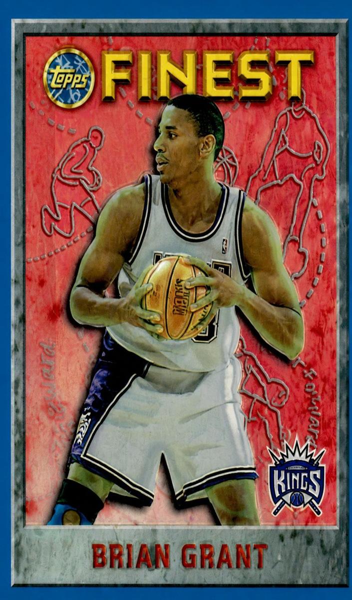 1995 Topps Finest Basketball Refractor Brian Grant #33 PSA 9