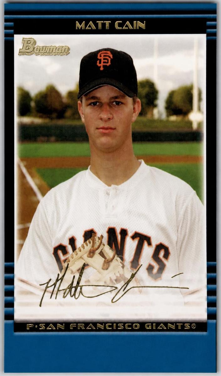 2002 Bowman Draft Picks and Prospects Baseball Gold Matt Cain #BDP25