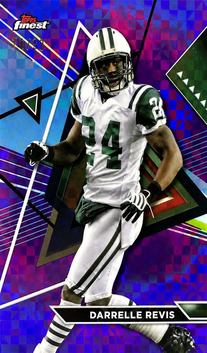 2023 Topps Composite Football Blue Checkerboard Refractor Darrelle Revis #224 PSA 9