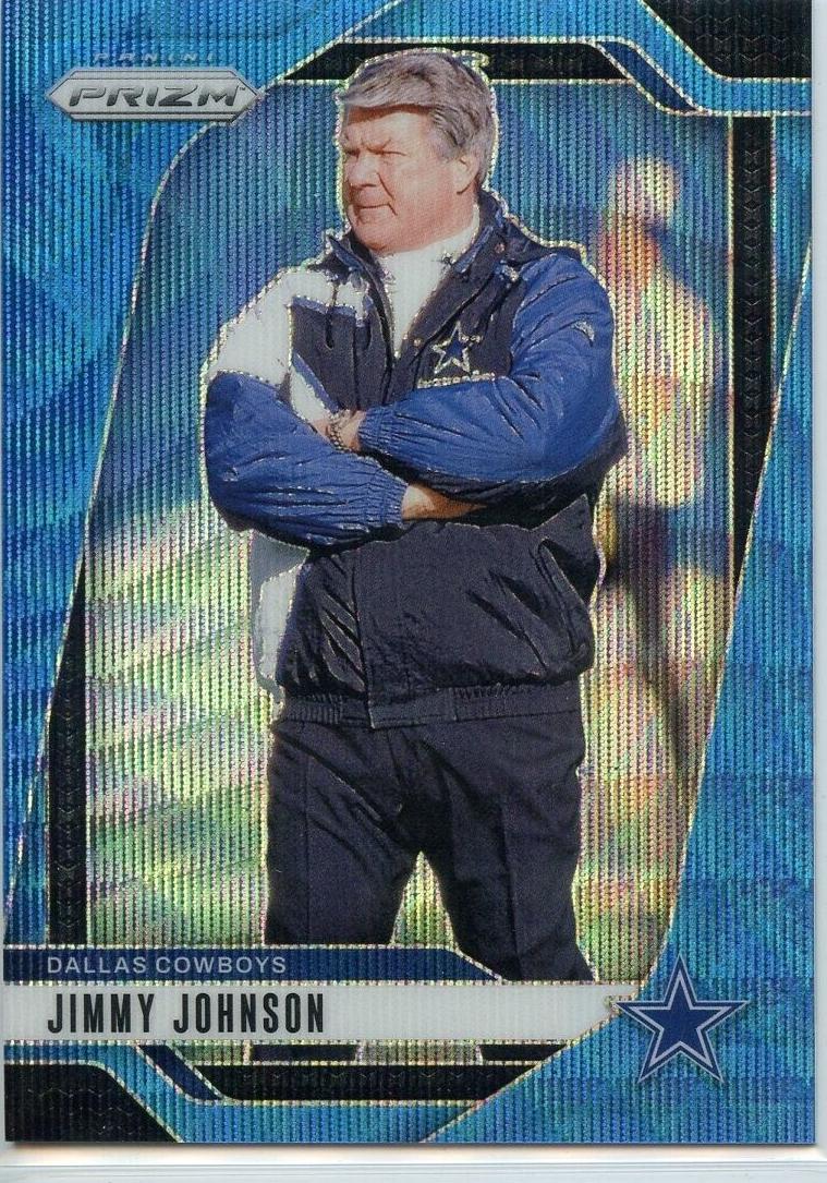 2024 Panini Prizm Football Blue Wave Jimmy Johnson #82