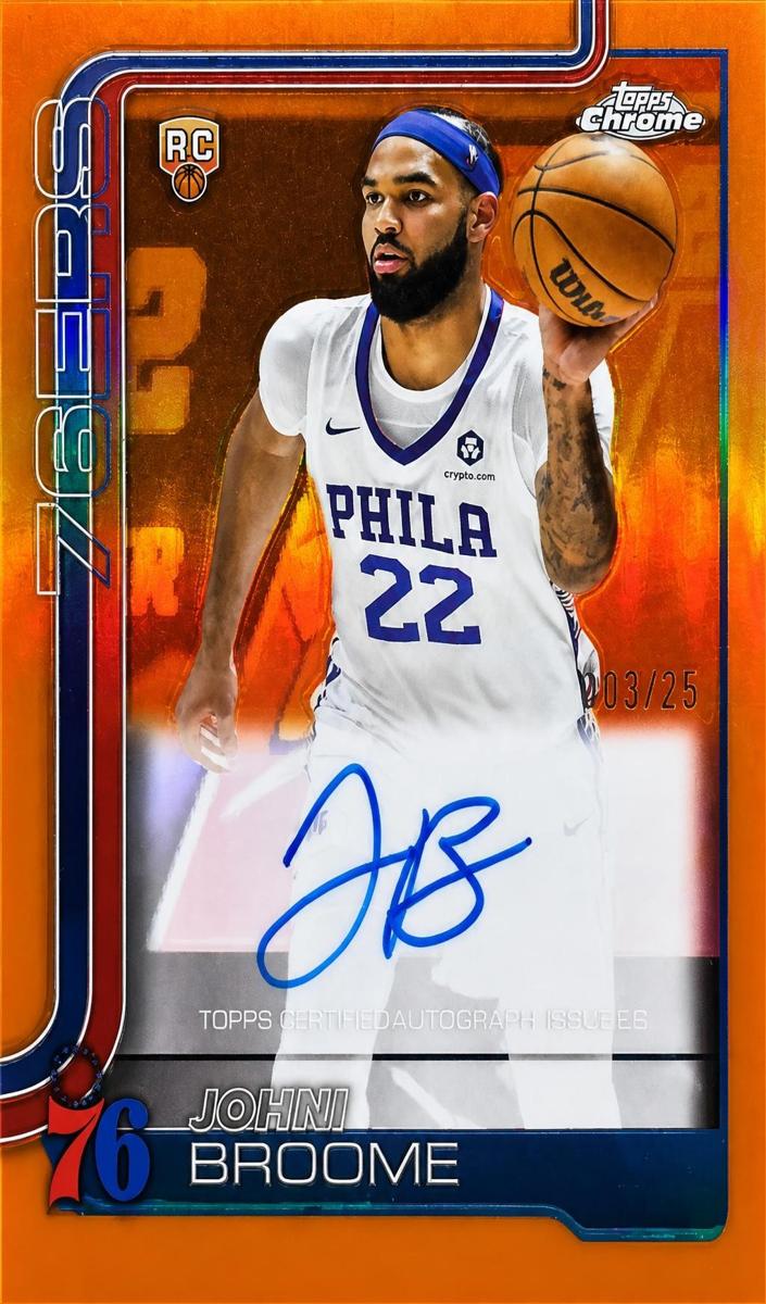 2025 Topps Chrome Basketball Orange Refractor Johni Broome #TCAR-JBE