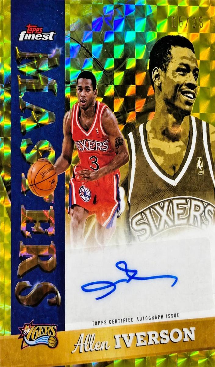 2025 Topps Finest Basketball Yellow Geometric Refractor Allen Iverson #MA-AI