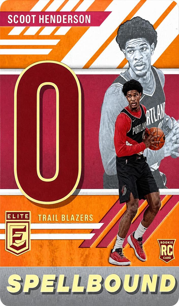 2023 Donruss Elite Basketball Orange Die Cut Scoot Henderson #13 PSA 9