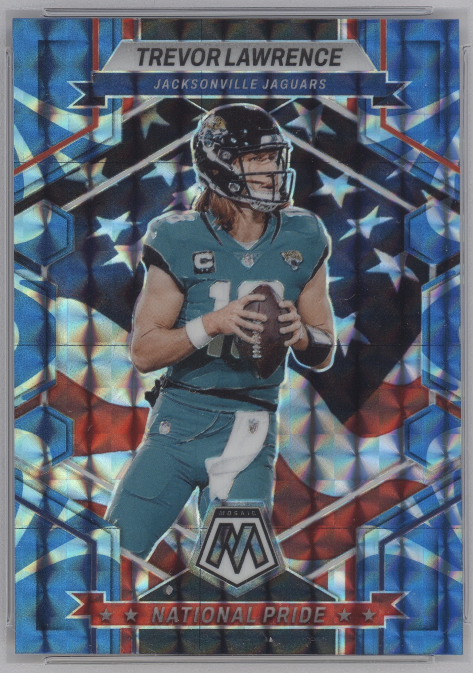 2023 Panini Mosaic Football Reactive Blue Trevor Lawrence #256