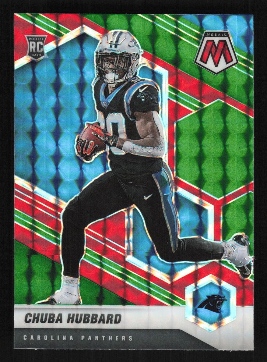 2021 Panini Mosaic Football Choice Red and Green Chuba Hubbard #325 PSA 10