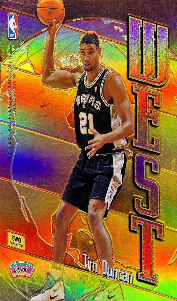 1998 Topps Basketball Refractor Tim Duncan #EW8 PSA 10