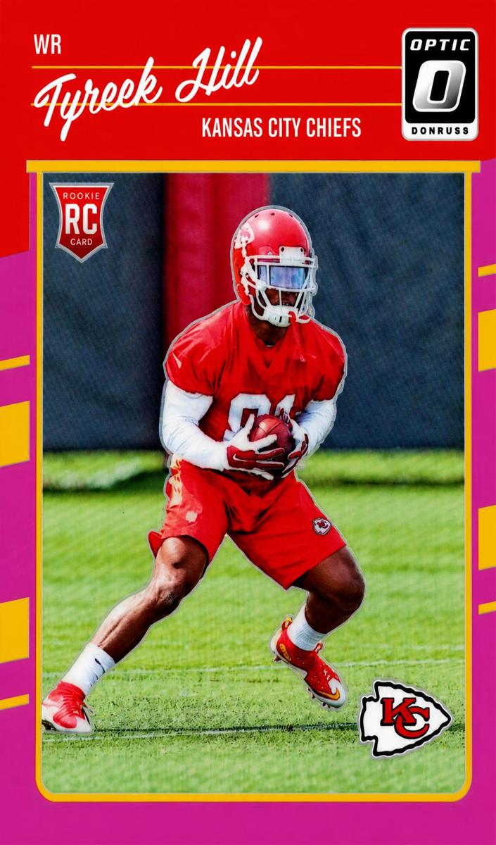 2016 Donruss Optic Football Pink Tyreek Hill #117 PSA 9