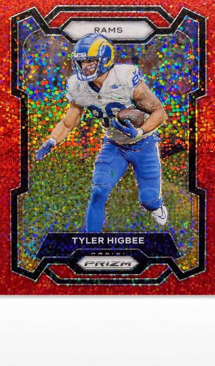 2023 Panini Prizm Football Red Sparkle Tyler Higbee #170