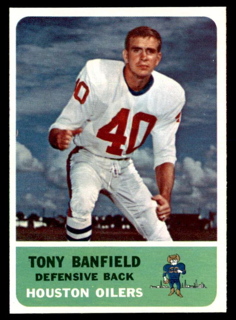 1962 Fleer Football Tony Banfield #51
