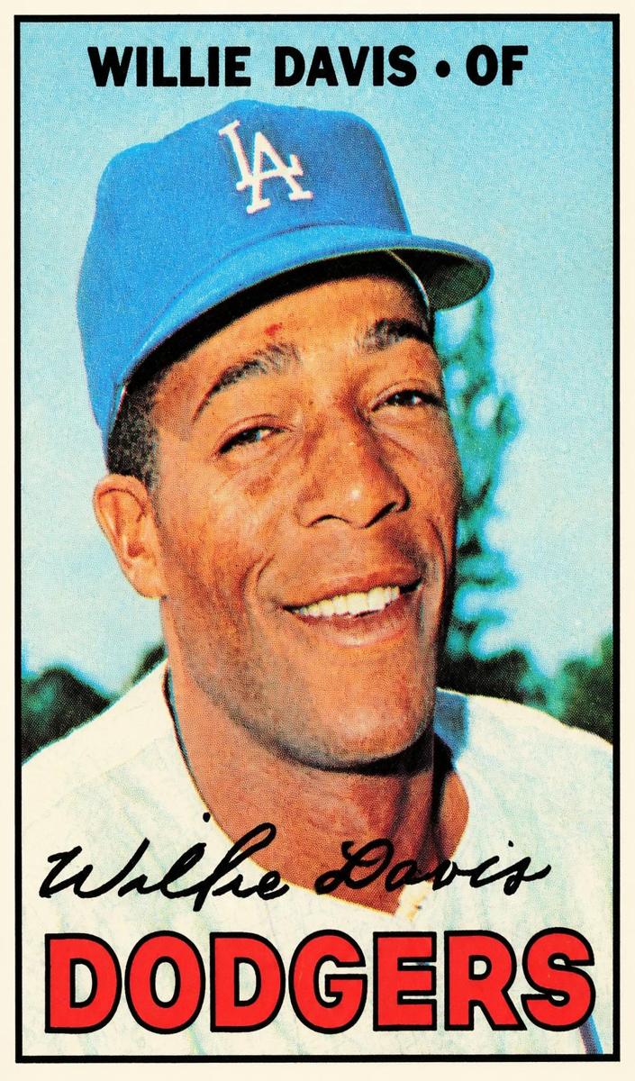 1967 O-Pee-Chee Baseball Willie Davis #160 PSA 5