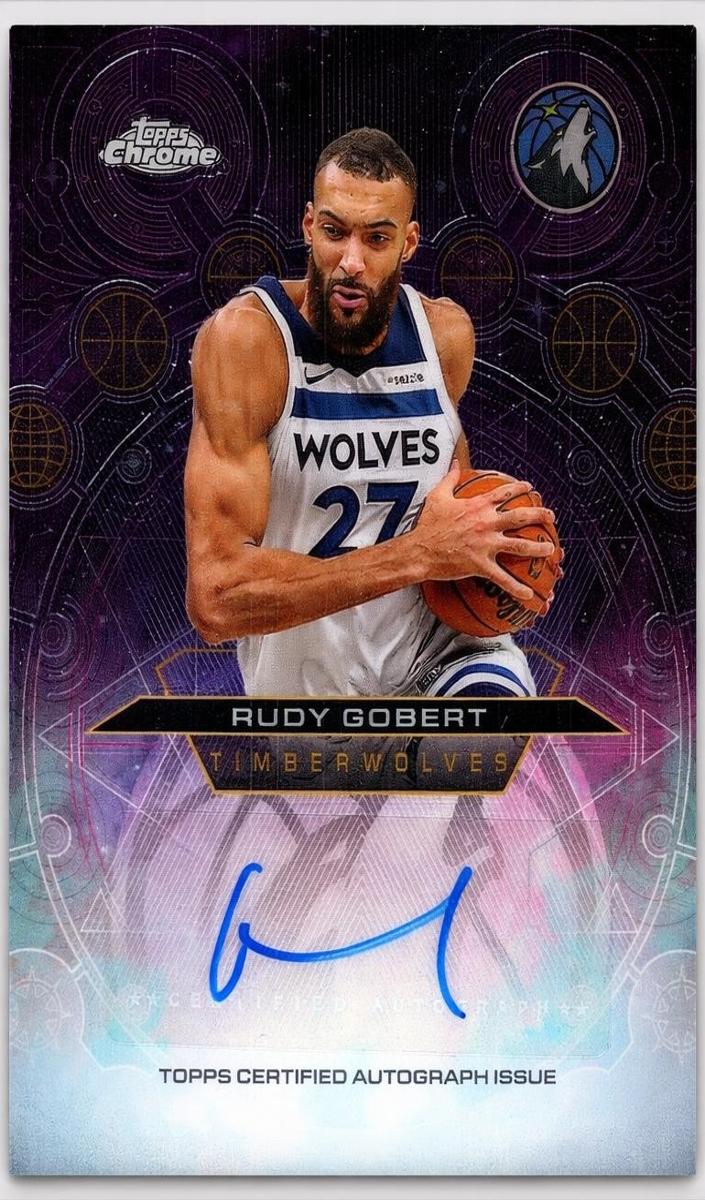 2025 Topps Chrome Basketball Rudy Gobert #CH-RG PSA 9