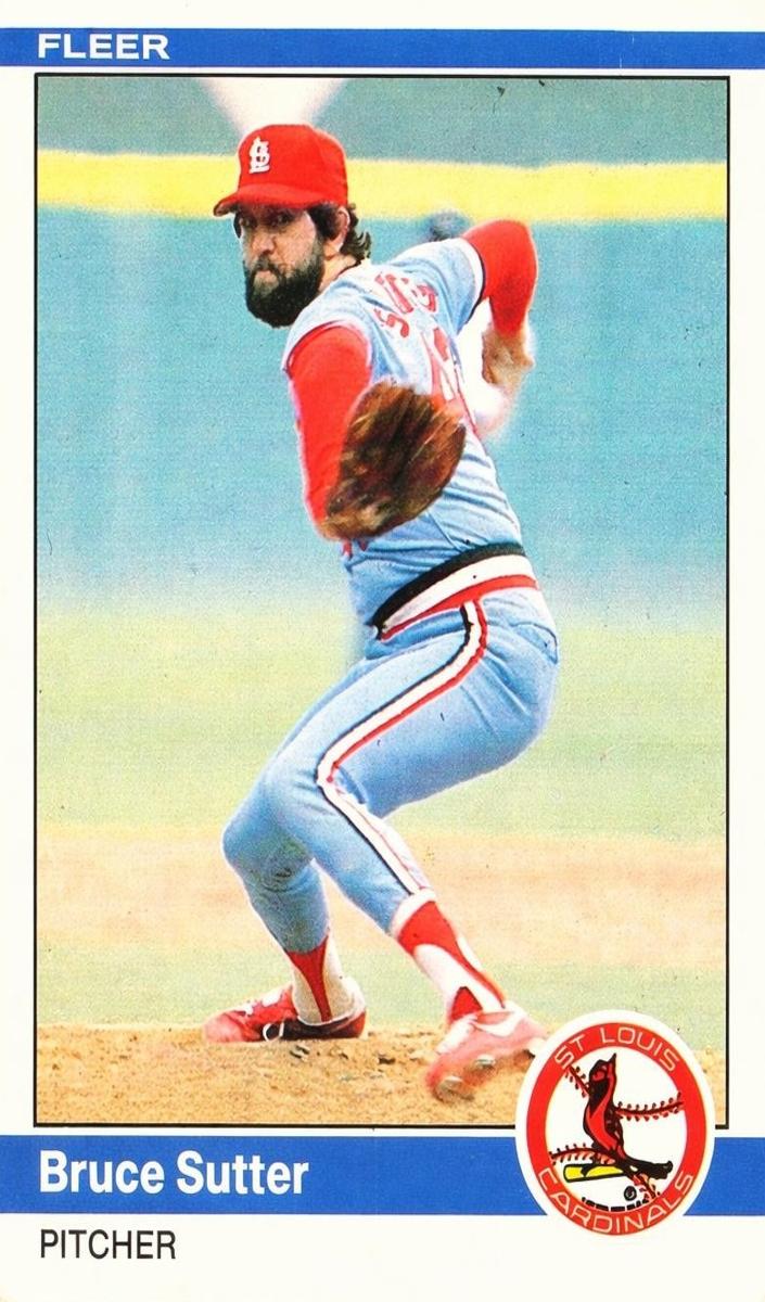 1984 Fleer Baseball Bruce Sutter #338 PSA 9