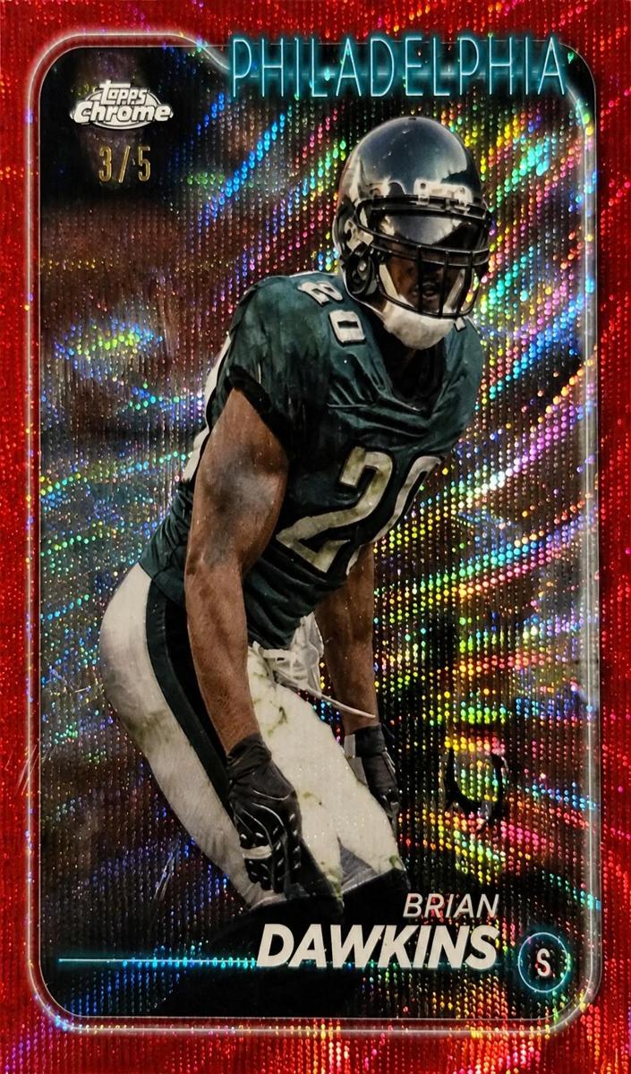 2024 Topps Chrome Football Red Wave Refractor Brian Dawkins #155