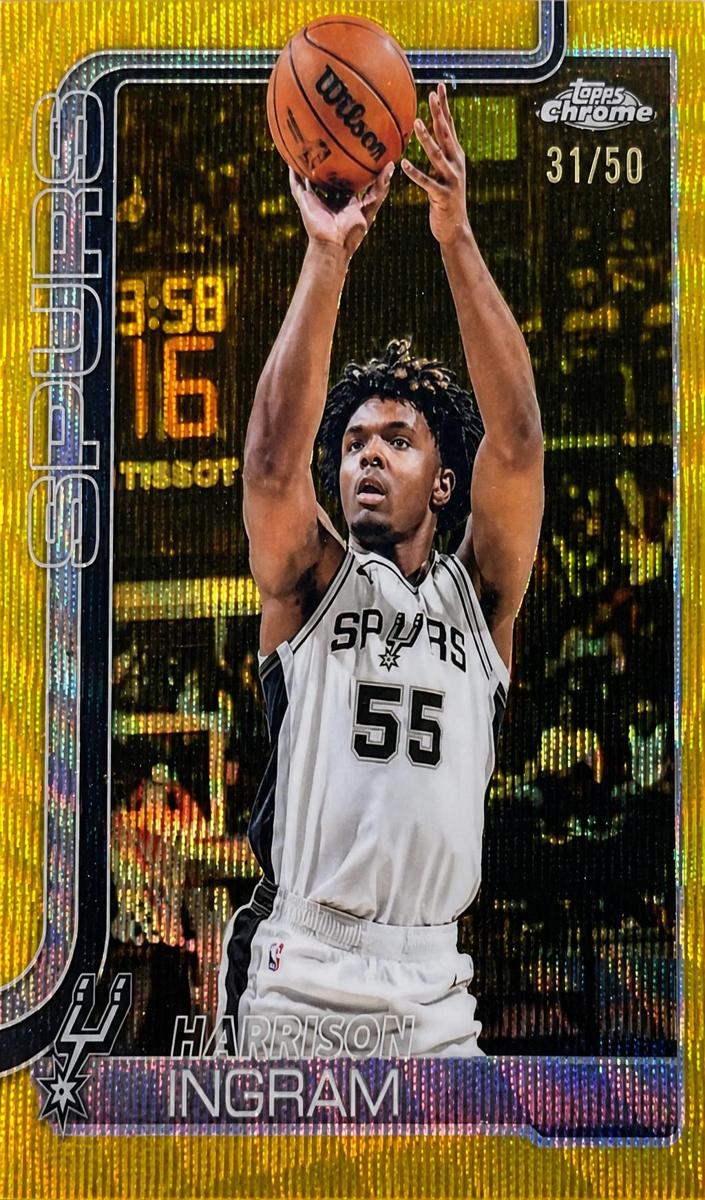 2025 Topps Chrome Basketball Gold Wave Refractor Harrison Ingram #222