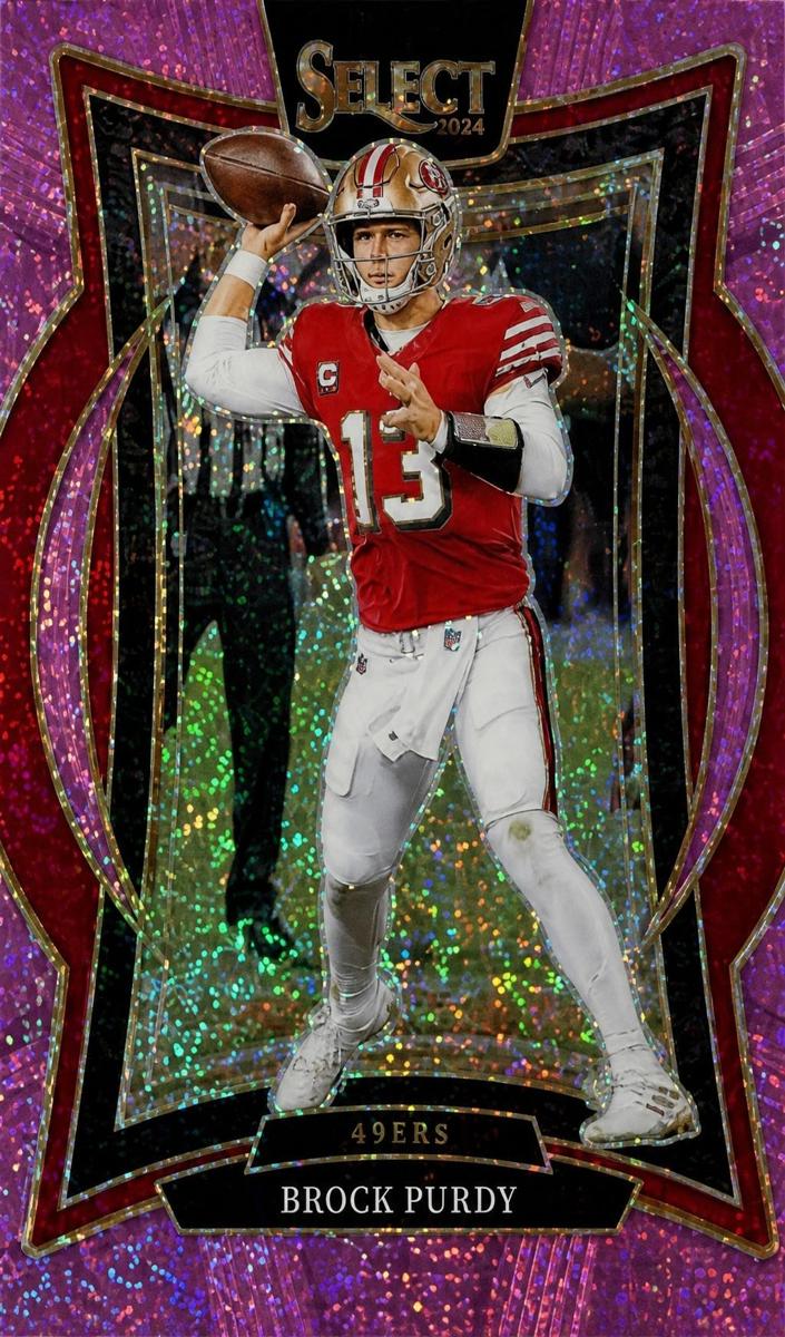 2024 Panini Select Football Pink Glitter Brock Purdy #37