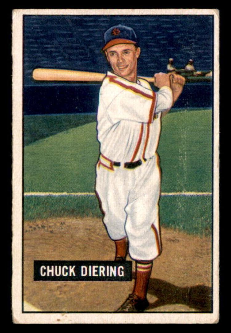 1951 Bowman Baseball Chuck Diering #158 PSA 5.5