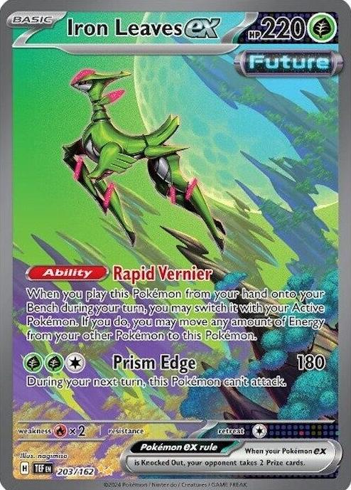 2024 Pokemon Scarlet & Violet Temporal Forces Iron Leaves #203 PSA 9
