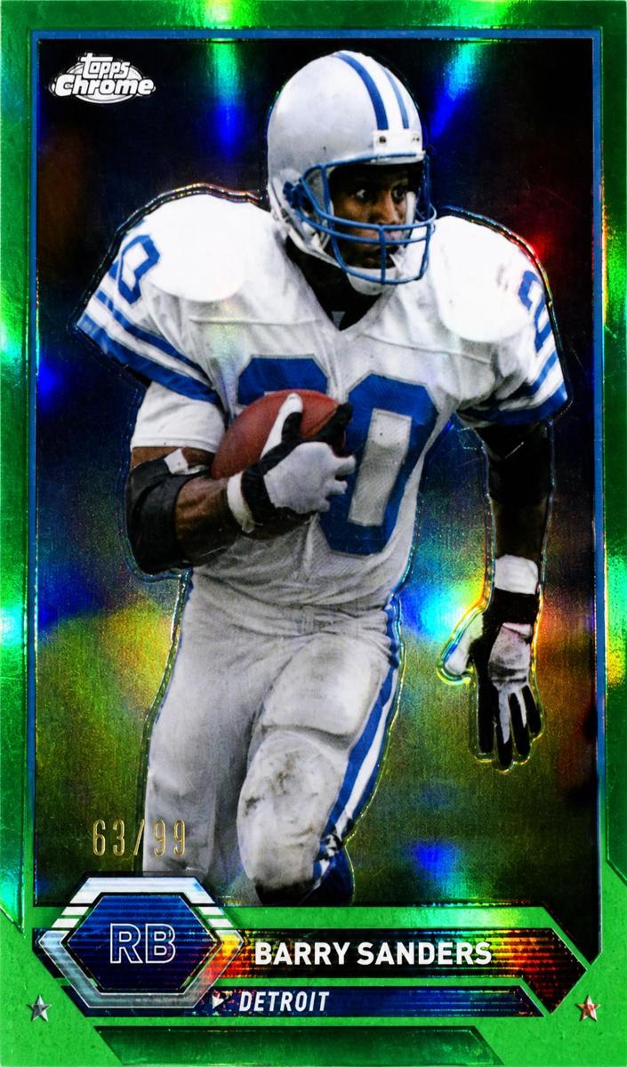 2023 Topps Composite Football Green Refractor Barry Sanders #9