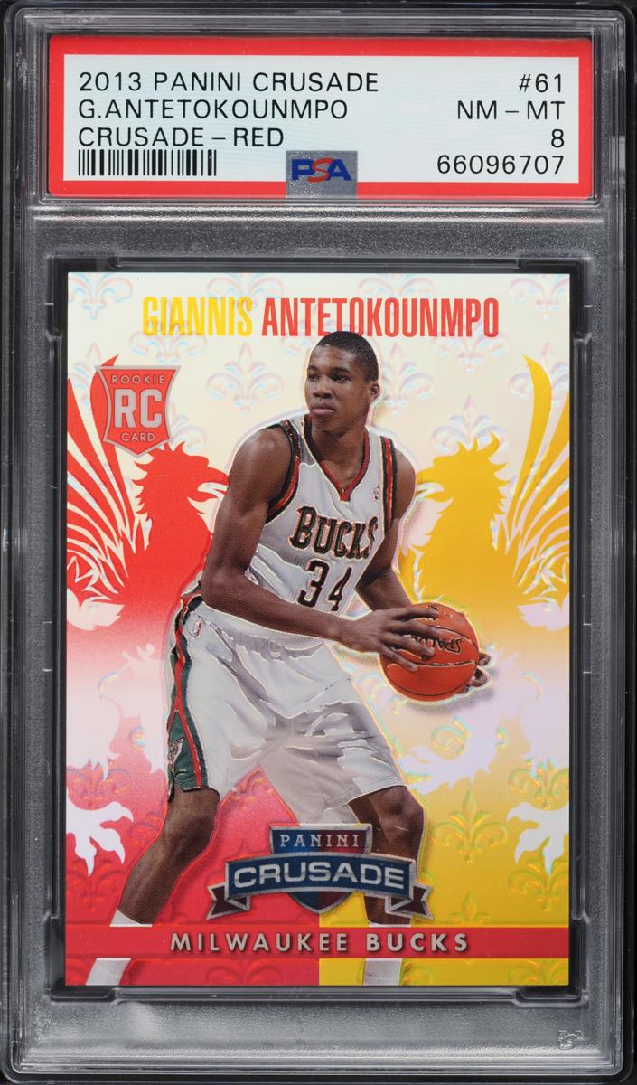 2013 Panini Crusade Basketball Red Giannis Antetokounmpo #61 PSA 9