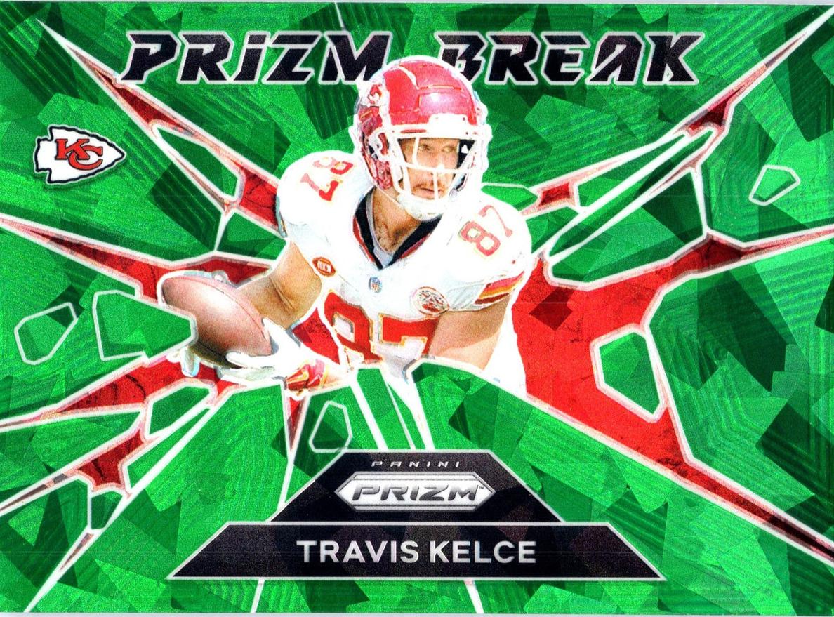 2024 Panini Prizm Football Green Ice Travis Kelce #1 SGC 10