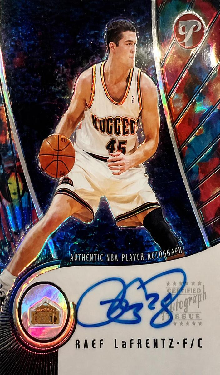 2001 Topps Pristine Basketball Raef LaFrentz #A-RL