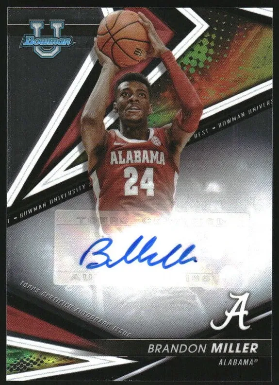 2022 Bowman Best University Basketball Brandon Miller #BOA-BM PSA 9