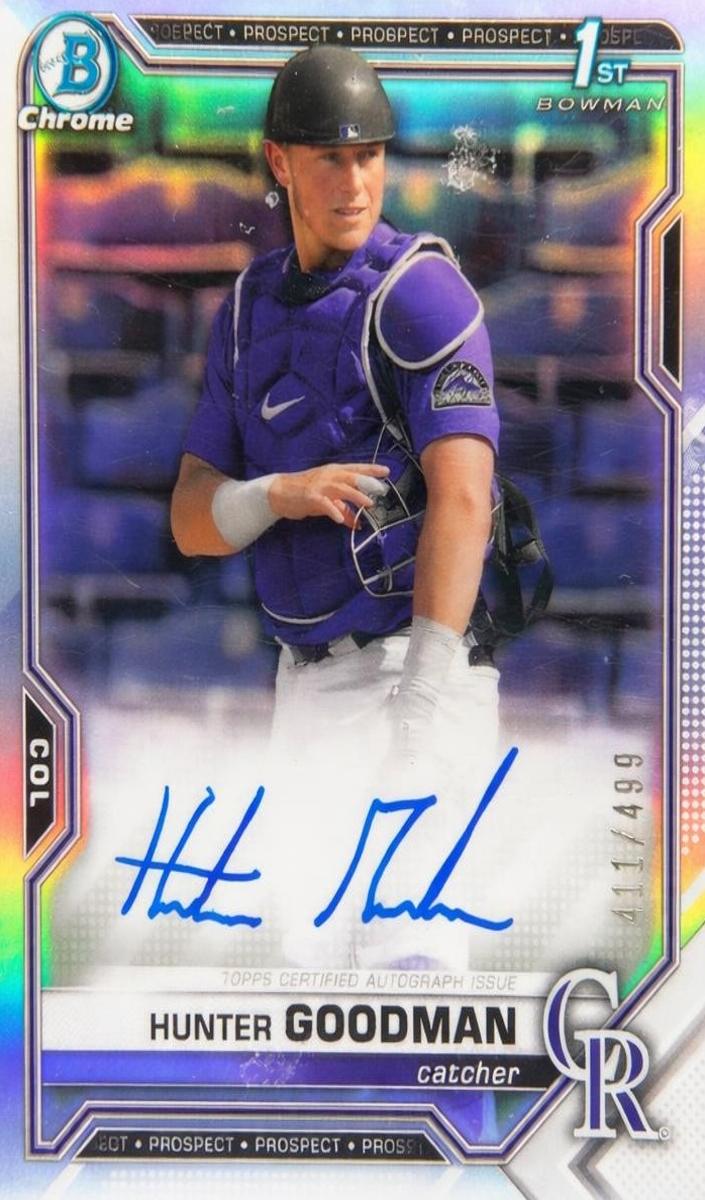 2021 Bowman Draft Baseball Refractor Hunter Goodman #CDA-HG PSA 9