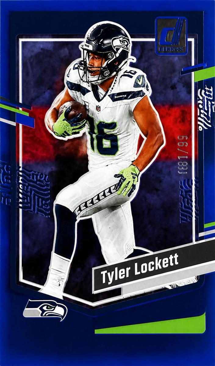2023 Panini Clearly Donruss Football Blue Tyler Lockett #45