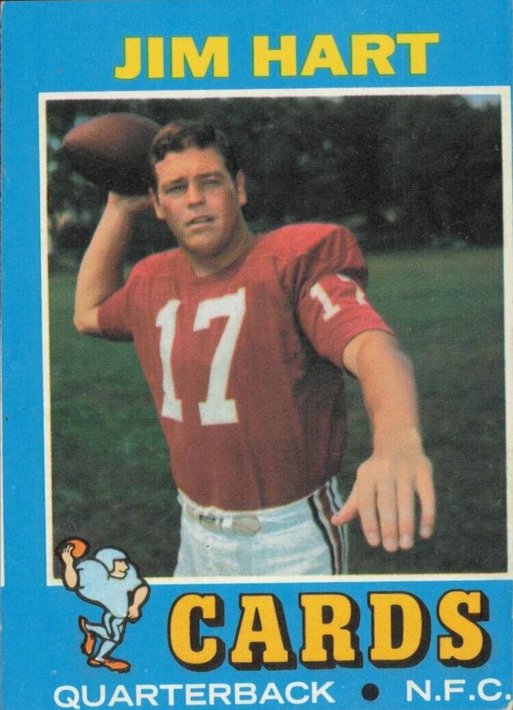 1971 Topps Football Jim Hart #47 PSA 8