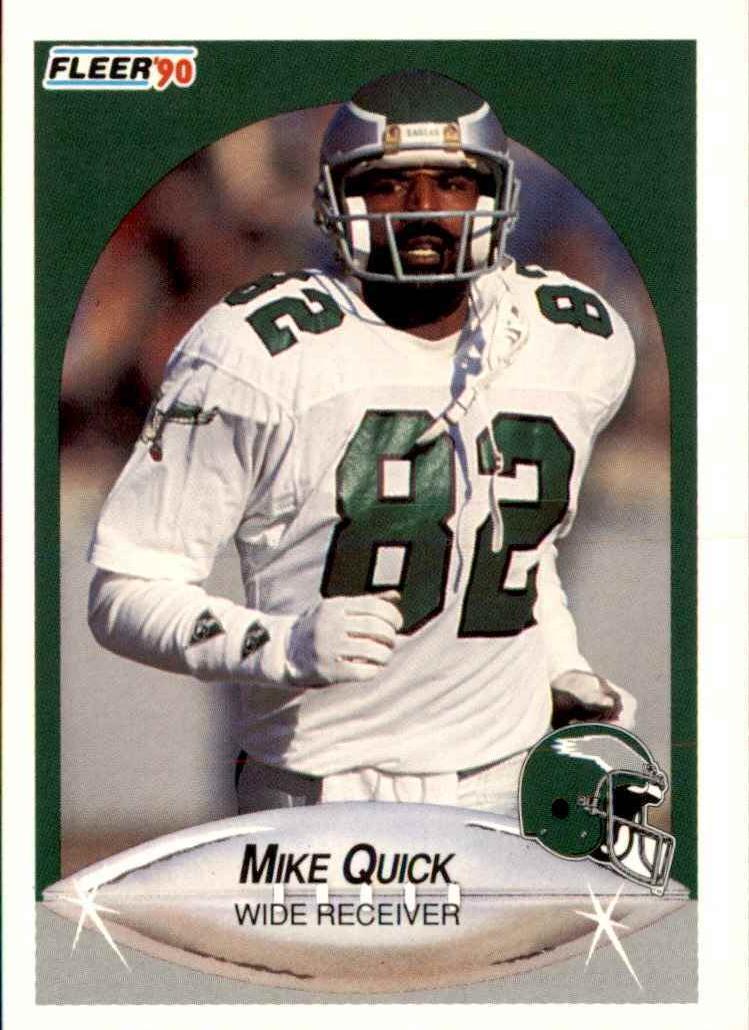 1990 Fleer Football Mike Quick #88 PSA 9