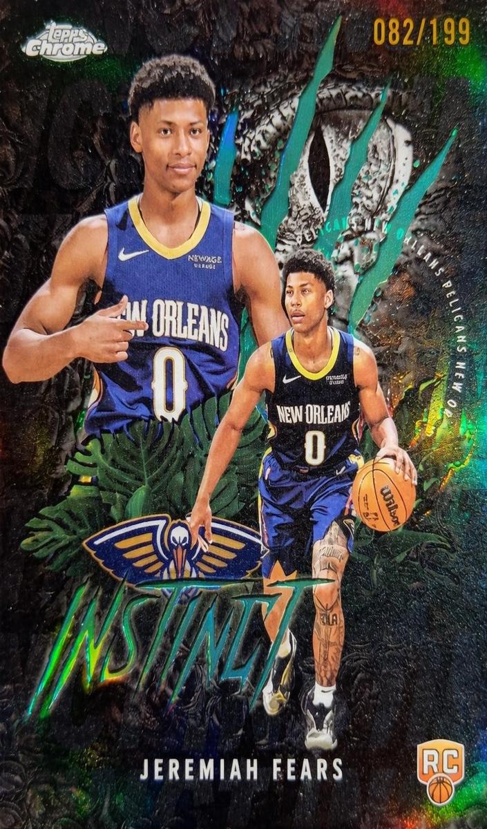2025 Topps Chrome Basketball Aqua Refractor Jeremiah Fears #INS-17