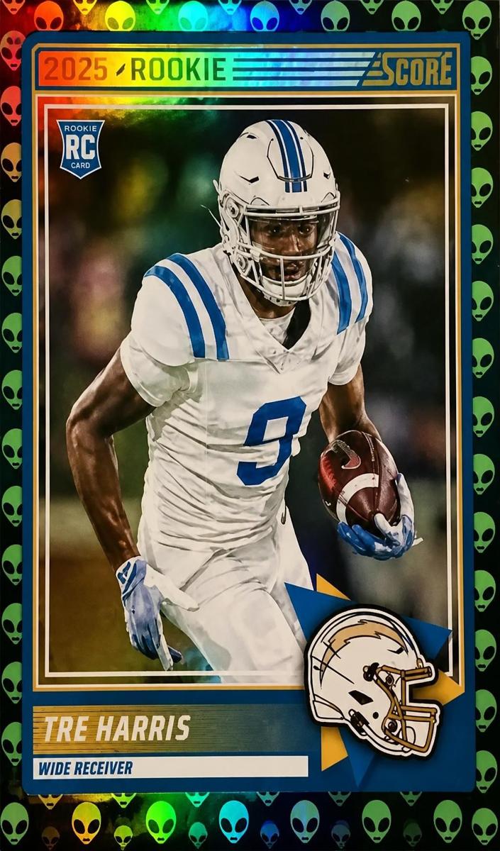 2025 Panini Score Football Extraterrestrial Tre Harris #42