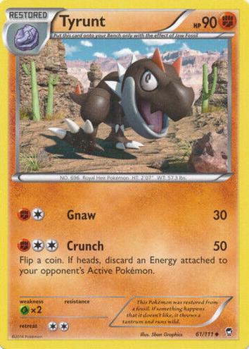 2014 Pokemon XY Furious Fists Tyrunt #61