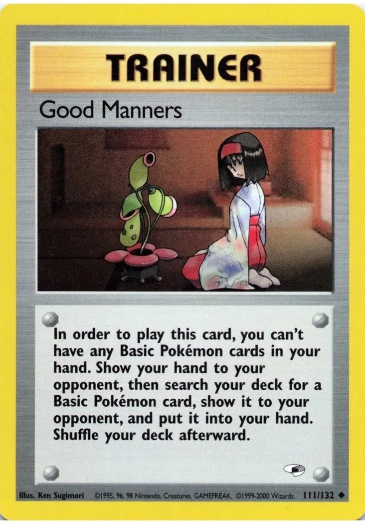 2000 Pokemon Gym Heroes Good Manners #111 PSA 8